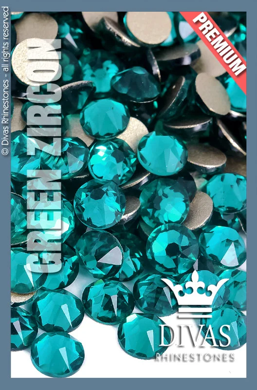 Nail rhinestone skilled tips-DRACONIS - 'Green Zircon' *Premium Grade*