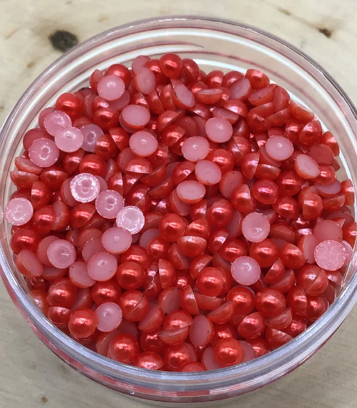 Nail rhinestone vivid shades-Flat back Dark Red Pearls